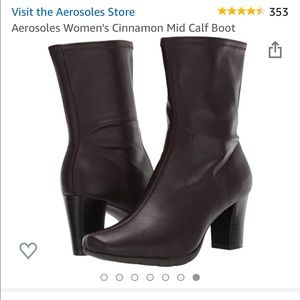 NIB Aerosoles Cinnamon Mid Calf Boots Sz 9.5